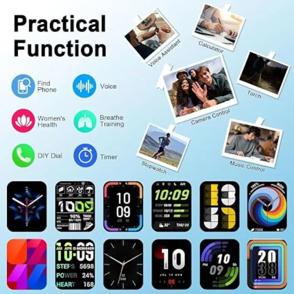 Soudorv Smart Watch(Answer/Make Call), 1.91